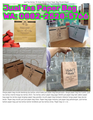 Ô882~2528~5ᜪϬϬ (WA) Tas Kertas Untuk Hajatan Brown Paper Bag 40