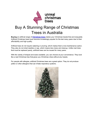 Buy A Stunning Range of Christmas Trees in Australia