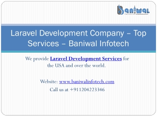 Affordable & High-Quality Laravel Development Services - Baniwal Infotech