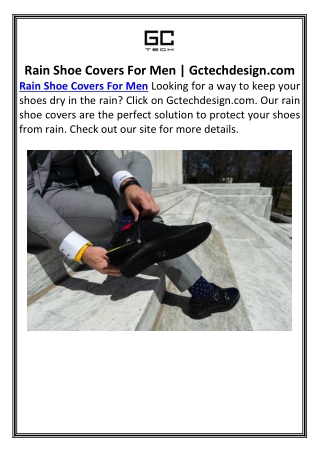 Rain Shoe Covers For Men | Gctechdesign.com