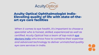 Looking For Best Eye Doctors Indio - Rely Only On Acuity Optical