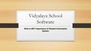 What is SIS Importance of Student Information System