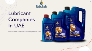 lubricant companies in uae