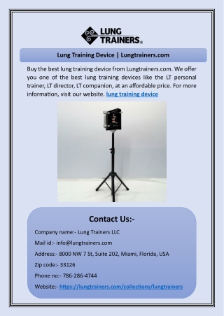 Lung Training Device | Lungtrainers.com