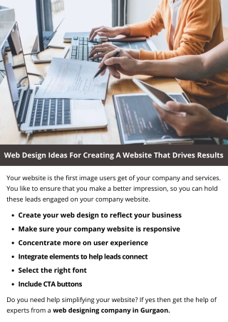 Web Design Ideas For Creating A Website That Drives Results