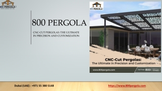 CNC-Cut Pergolas The Ultimate in Precision and Customization