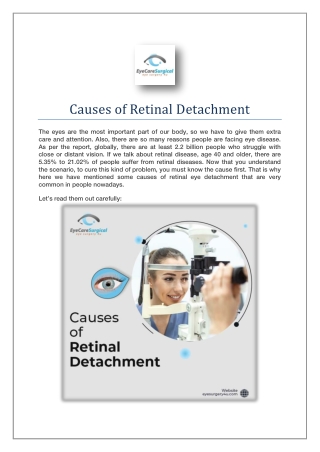 Causes of Retinal Detachment