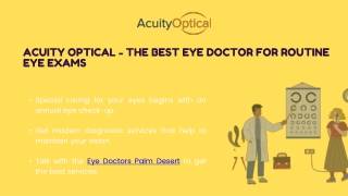 Ophthalmologist Palm Desert - The Primary Eye Exam Center Desert