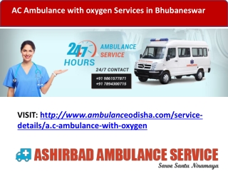 AC Ambulance with oxygen Services in Bhubaneswar