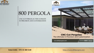 CNC-Cut Pergolas The Ultimate in Precision and Customization