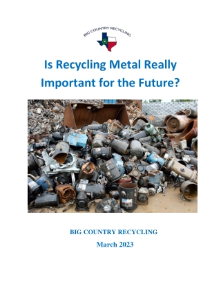 Is Recycling Metal Really Important for the Future?
