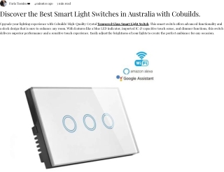 Discover the Best Smart Light Switches in Australia with Cobuilds_