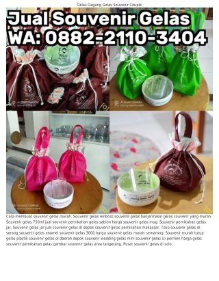 Ô88ᒿ·ᒿllÔ·ЗᏎÔᏎ (WA) Cara Membuat Souvenir Gelas Murah Souvenir Gelas Pernikahan