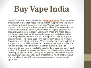 Buy Vape India