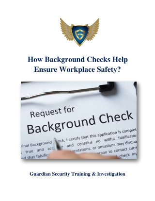 How Background Checks Help Ensure Workplace Safety