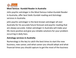 Most famous Kundali Reader in Australia