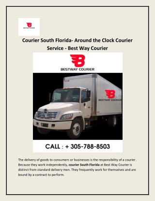 Courier South Florida - Best Way Courier