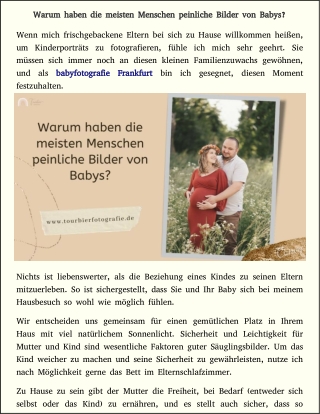 Warum haben die meisten Menschen peinliche Bilder von Babys?