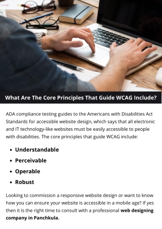 What Are The Core Principles That Guide WCAG Include?