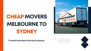 Cheap Movers Melbourne to Sydney | Interstate Movers Australia