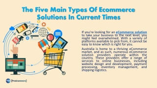 Ecommerce Solution