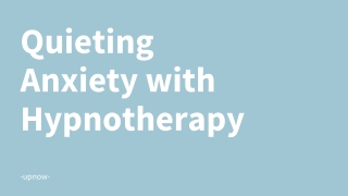 Hypnosis Mp3 Audio to quiet Anxiety  UpNow Self Hypnotherapy