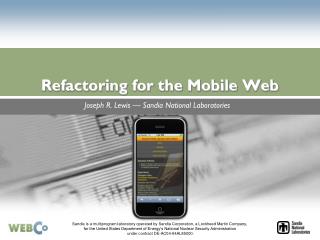 Refactoring for the Mobile Web