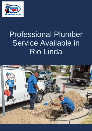 Professional Plumber Service Available in Rio Linda