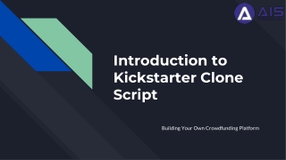 Introduction to Kickstarter Clone Script