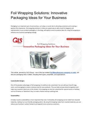 Foil Wrapping Solutions_ Innovative Packaging Ideas for Your Business