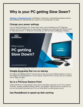 Why is your PC getting Slow Down?