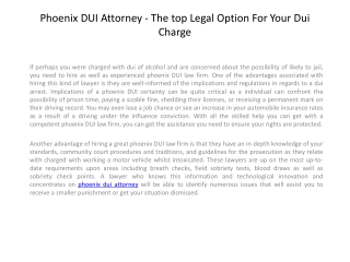 Dwi Lawyer Phoenix