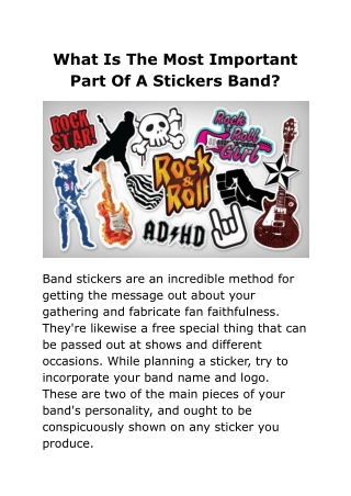 What Is The Most Important Part Of A Stickers Band