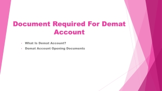 documents required for opening demat account | Motilal Oswal