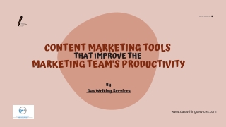 Content Marketing Tools that Improve the Marketing Team's Productivity