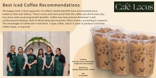 Best Iced Coffee Recommendations