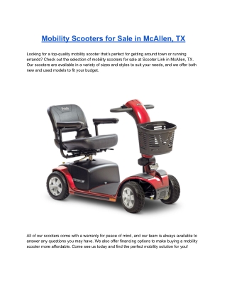 Mobility Scooters for Sale in McAllen, TX