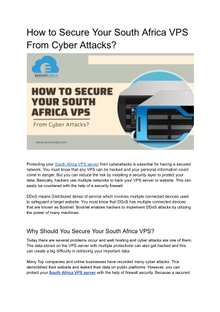 How to Secure Your South Africa VPS From Cyber Attacks (1)