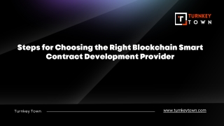 Steps for Choosing the Right Blockchain Smart Contract Development Provider