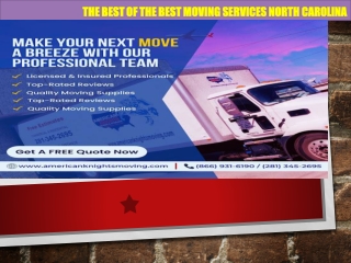 The Best of the Best Moving Services North Carolina