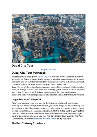 Dubai City Tour With Captain Dunes