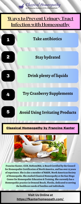 Ways to Prevent Urinary Tract Infection with Homeopathy