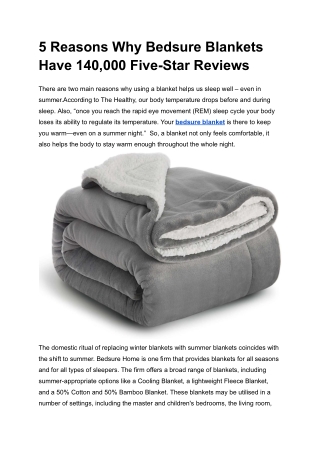 5 Reasons Why Bedsure Blankets Have 140,000 Five-Star Reviews