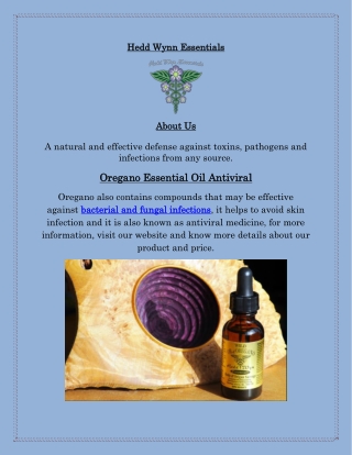 Oil of Oregano Antiviral