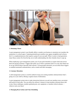 Gym Management Software UAE