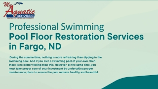 Professional Swimming Pool Floor Restoration Services in Fargo, ND