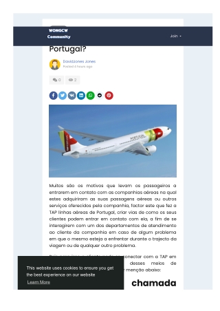 Como ligar para a Tap em Portugal?