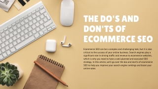 The Dos and Don'ts of Ecommerce SEO