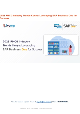 2023 FMCG Industry Trends Kenya: Leveraging SAP Business One for Success