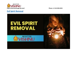 Evil Spirit Removal -astrovishnuguruji